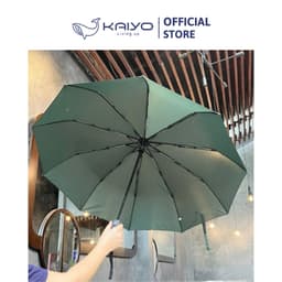 [KaiyoVN] Ô gấp gọn tự động hai chiều 10 nan Kaiyo, màu xanh rêu [mã KCU-9064] 6