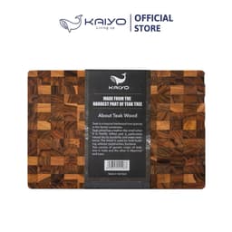 Thớt thái gỗ Teak đầu cây Kaiyo hình chữ nhật 30 x 20 x 2,5cm [mã DC01] 1