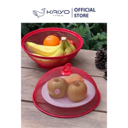Rổ quả táo Kaiyo có nắp đậy màu đỏ [mã KIB-3550] 4