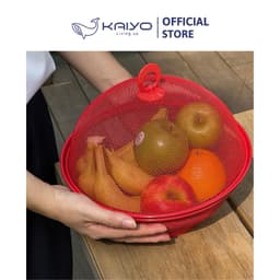 Rổ quả táo Kaiyo có nắp đậy màu đỏ [mã KIB-3550] 3