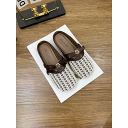 Sục Lưới Nữ Đế Bệt Mũi Tròn Phối Nơ Hoa Trà [Sẵn Hàng]. 5
