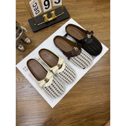 Sục Lưới Nữ Đế Bệt Mũi Tròn Phối Nơ Hoa Trà [Sẵn Hàng]. 7