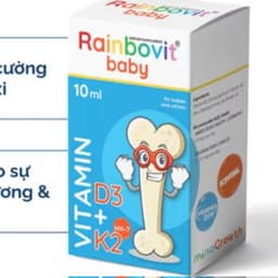 Rainbovit Baby Vitamin D3K2 (hộp 10ml) Giúp Chắc Khỏe Xương,Cao Lớn, , Bé Hấp Thụ Canxi <BUNBUN SHOP 1