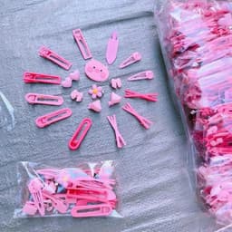 Set 19 món kẹp tóc màu hồng cute chi tiết nhẹ nhàng xinh xắn cho bé 5