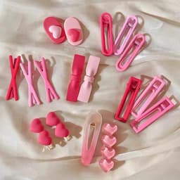 Set 19 món kẹp tóc màu hồng cute chi tiết nhẹ nhàng xinh xắn cho bé 7