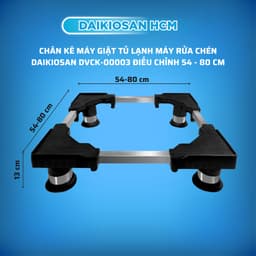 Chân kê máy giặt Electrolux inox cho máy giặt cửa ngang, cửa đứng, tủ lạnh, máy rửa chén Daikiosan 2