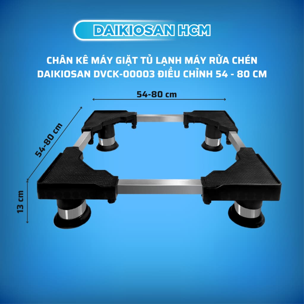 Chân kê máy giặt cửa trên, cửa ngang, tủ lạnh, Electrolux, Samsung, Panasocnic loại lớn 54 đến 80 cm