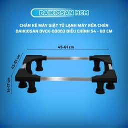 Chân kê máy giặt Electrolux inox cho máy giặt cửa ngang, cửa đứng, tủ lạnh, máy rửa chén Daikiosan 3