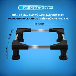 Chân kê máy giặt Electrolux inox cho máy giặt cửa ngang, cửa đứng, tủ lạnh, máy rửa chén Daikiosan 1
