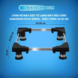 Chân kê máy giặt Electrolux inox cho máy giặt cửa ngang, cửa đứng, tủ lạnh, máy rửa chén Daikiosan 4