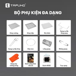 [TAPUHO] Nồi chiên hấp hơi nước Tapuho TMC20 PrimeAI 20L, 82 chế độ, công suất 3000W, BH 30 tháng 9