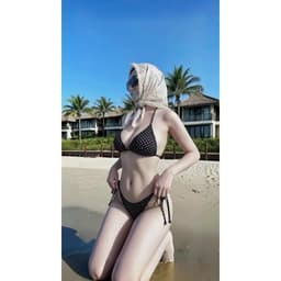 Bikini hai mảnh, đồ bơi nữ chấm bi đen, nâu buộc dây tôn dáng (Hỏa Tốc-HCM) 4