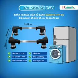 Chân kê máy giặt, tủ lạnh, máy rửa chén Daimito inox cao cấp [Hỏa tốc HCM] 4