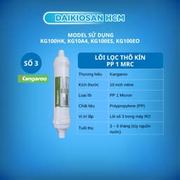 Bộ 3 Lõi Lọc Thô kín 10” Kangaroo – Chính Hãng sử dụng cho các model KG100HK, KG10A4, KG100ES, KG100EO 3