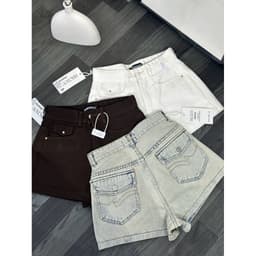 Quần Short Jeans Túi Nắp Kiểu Nhiều Màu Chất Jean Denim Co Giãn Fix Dáng Quần Short Cạp Thấp Nâu Choco 8