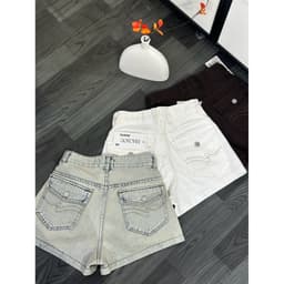 Quần Short Jeans Túi Nắp Kiểu Nhiều Màu Chất Jean Denim Co Giãn Fix Dáng Quần Short Cạp Thấp Nâu Choco 9