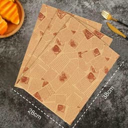 Combo 50 Giấy Gói Bánh Sanwish, Kích Thước 28*38cm, Giấy Thấm Dầu, Giấy Gói Bánh Mì Bảo Vệ Môi Trường 7