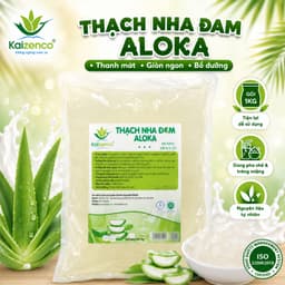 Thạch Nha Đam Aloka Giòn Thanh Mát Chế Biến Sẵn Túi 1Kg - Nha Đam Ăn Liền Topping Trà Sữa , dokhogiasi 1