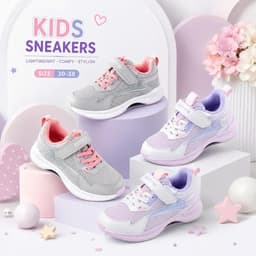 Giày Thể Thao Bé Gái Biti's Quai Dán BSG010100 Siêu Nhẹ Và Thoáng Khí 1