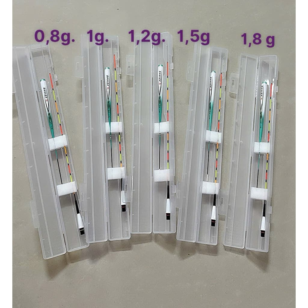 Phao rô diếc điện kiếm vũ Mã ngọn đổi màu  Tăm cứng 1,2 mm  Bầu dài - chân ngắn  Q01 - 37 cm - 0,8 g  Q02 - 37,5 cm