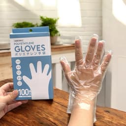 Hộp 100 găng tay nilon dùng 1 lần Kouyu - màu trắng 1