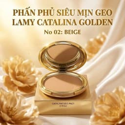 Phấn Phủ Kiềm Dầu Catalina GEO Vàng Hàn Quốc 25g – Siêu Mịn, Lâu Trôi, Mỏng Nhẹ Nâng Tông Tự Nhiên 6