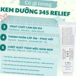 Kem dưỡng 345 Relief Cream Dr.Althea hỗ trợ sáng ẩm, phục hồi dịu nhẹ dưỡng da thuần chay 50ml ( Bản mới) SKINCARESHOP 2