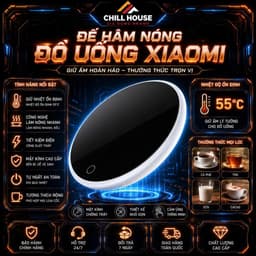 Đế Hâm Nóng XM OirM Thông Minh, Tiện Dụng - Giữ Nhiệt 55 ºC, Sữa, Cà Phê , Nước, Phù Hợp Với Mọi Chất Liệu 1