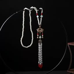 Vòng Cổ Dây Chuyền Ngọc Trai Charm Trường Mệnh Cổ Điển  – Dây Chuyền Kèm Tua Rua Sang Trọng Phụ Kiện Nữ Tính Tiểu Thư 3