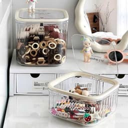 Hộp đựng cao cấp trong suốt với nắp bấm - Lý tưởng cho mỹ phẩm và rác bàn 6