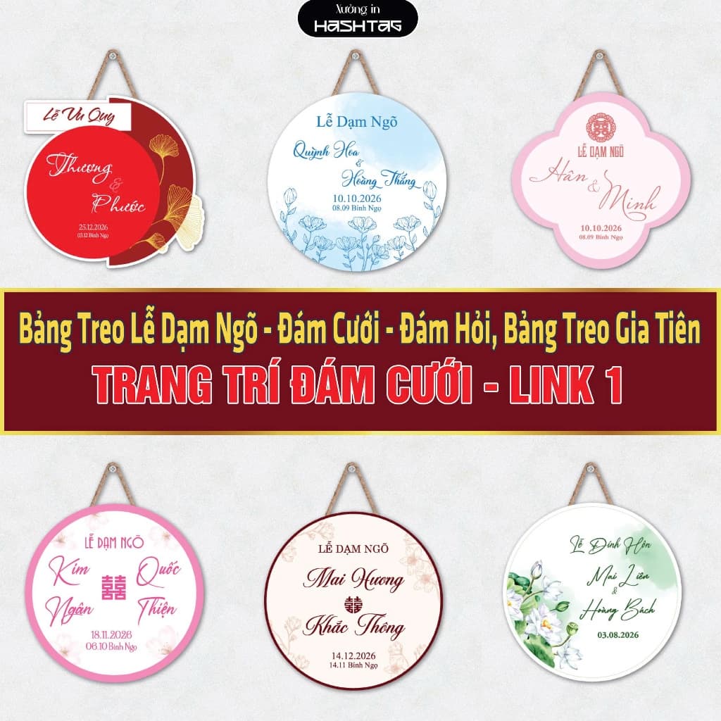 [Bảng Treo Đám Cưới 01]  Bảng Treo Đám Cưới, Đám Hỏi - Bảng Treo Lễ Gia Tiên