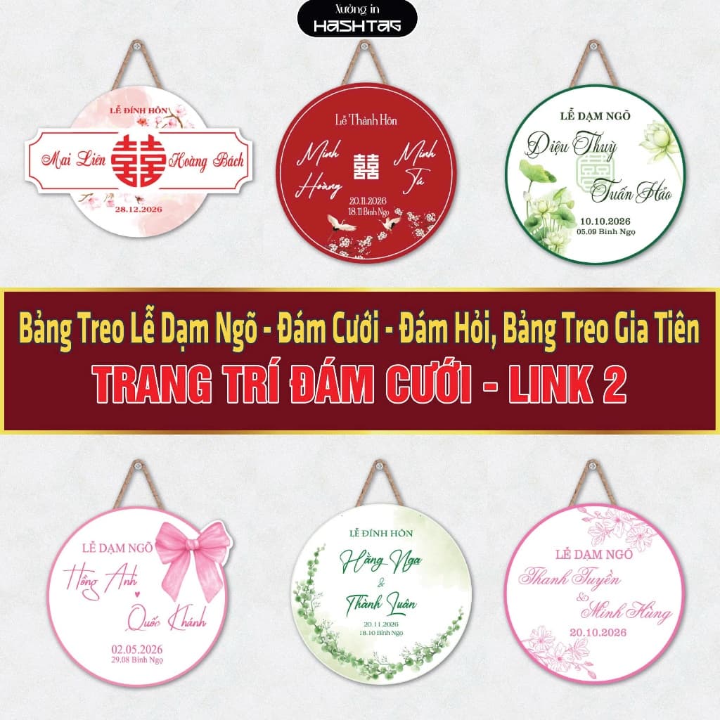 [Bảng Treo Đám Cưới 02]  Bảng Treo Đám Cưới, Đám Hỏi - Bảng Treo Lễ Gia Tiên