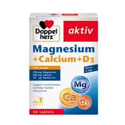 Doppelherz  Magnesium + Calcium + D3 Viên Uống Bổ Sung Magie, Canxi.Phòng Ngừa Loãng XươnG<BUNBUN SHOP 1