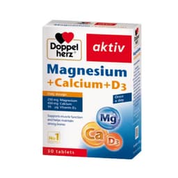 Doppelherz  Magnesium + Calcium + D3 Viên Uống Bổ Sung Magie, Canxi.Phòng Ngừa Loãng XươnG<BUNBUN SHOP 2