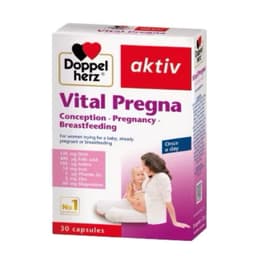 Doppelherz Vital Pregna (Hộp 30 viên) Viên uống vitamin bầu ,bổ sung vitamin và khoáng chất cho bà bầu <BUNBUN SHOP 2