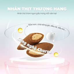 Thức ăn hạt cho mèo PetQ C90K - 1KG hạt có nhân bên trong, bổ sung sữa dê - Méo Chò Uni 2