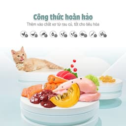 Hạt cho mèo PetQ Macaron D10 200g Chà Bông Gà Mix Gà Sấy Khô - MÉO CHÒ UNI 2