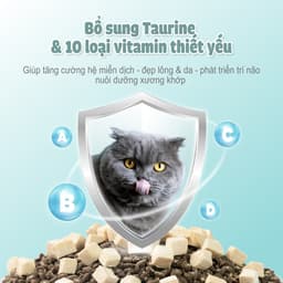Hạt cho mèo PetQ Macaron D10 200g Chà Bông Gà Mix Gà Sấy Khô - MÉO CHÒ UNI 3