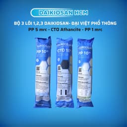 Bộ 3 lõi lọc thô Daikiosan- Đại Việt PP 5mrc, CTO, PP 1mrc chính hãng [Hỏa tốc 30 phút HCM] 1