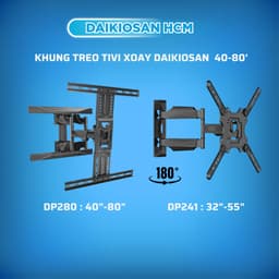 Giá Treo Tivi Xoay,Gập độ Daikiosan DP241- DP280 [Hỏa tốc 30 phút HCM] 1