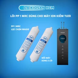 Combo 2 lõi PP 1 mrc chặn Magie Đại Việt cho máy lọc nước Ion kiềm tươi Daikiosan/ Makano 1