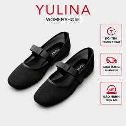 Giày Búp Bê 𝙔𝙐𝙇𝙄𝙉𝘼 Mũi Vuông Lưới Mỏng Gắn Nơ Tiểu Thư điệu đà - C430 2