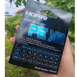 Dây Dù Câu Cá PE X8 Horai, Chuyên Câu LURE Chất Liệu 100% UHMW Polyethylene Cuộn 100M 3