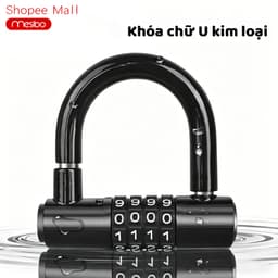 Ổ khoá 4 số chữ  U Mesibo Chống Trộm Hiệu Quả, Khóa Cửa Và Xe Đạp, Mật Mã Thay Đổi Linh Hoạt, Rất An Toàn 1