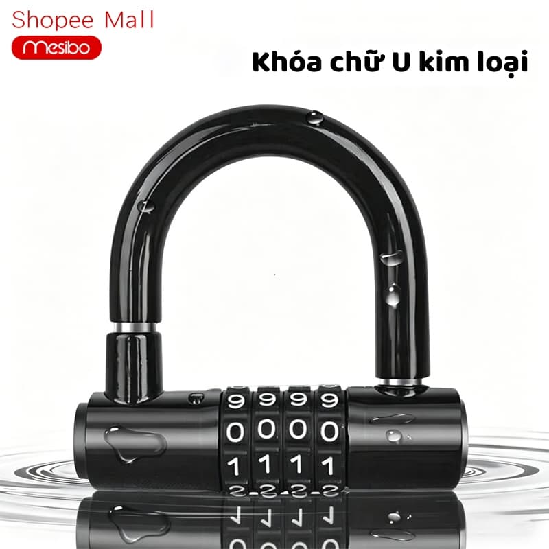 Ổ khoá 4 số chữ  U Mesibo Chống Trộm Hiệu Quả, Khóa Cửa Và Xe Đạp, Mật Mã Thay Đổi Linh Hoạt, Rất An Toàn