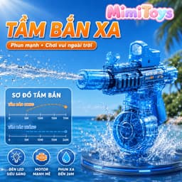 Đồ Chơi Phun Nước Điện M416 MimiToys - Có Đèn LED Và Pin Sạc Cho Bé Chơi Mùa Hè 6