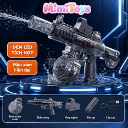 Đồ Chơi Phun Nước Điện M416 MimiToys - Có Đèn LED Và Pin Sạc Cho Bé Chơi Mùa Hè 2