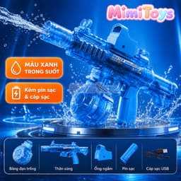 Đồ Chơi Phun Nước Điện M416 MimiToys - Có Đèn LED Và Pin Sạc Cho Bé Chơi Mùa Hè 4