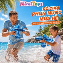 Đồ Chơi Phun Nước Điện M416 MimiToys - Có Đèn LED Và Pin Sạc Cho Bé Chơi Mùa Hè 8