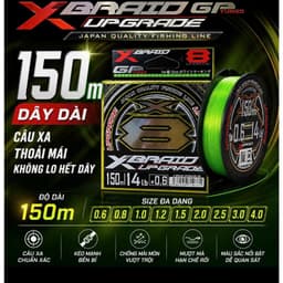 Dây PE DÙ YGK X - Braid UPgrade - 150M Dây Khỏe , Dây Mịn Hỗ Trợ Ném Xa Phiên Bản Nâng Cấp PE X8 2